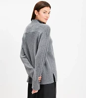 Slouchy Turtleneck Tunic Sweater