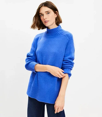 Slouchy Turtleneck Tunic Sweater