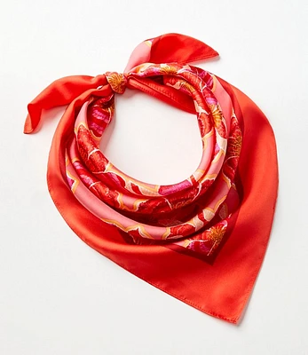 Floral Square Silk Scarf