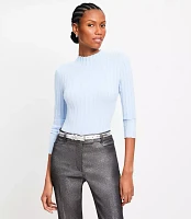 Ribbed Mock Neck Sweater