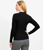 Ribbed Mock Neck Sweater