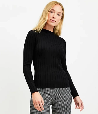 Ribbed Mock Neck Sweater