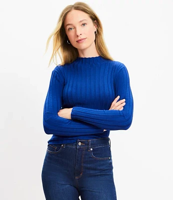 Ribbed Mock Neck Sweater