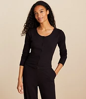 Lou & Grey Ribbed Abbreviated Cardigan