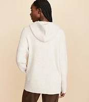 Lou & Grey Wafflestitch Hoodie Tunic Sweater