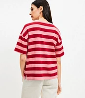 Striped Shoulder Button Harbor Tee