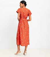 Petite Dotted Dolman Midi Shirtdress