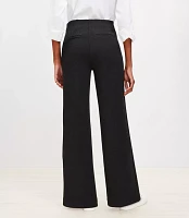 Heathered Ponte Wide Leg Pants