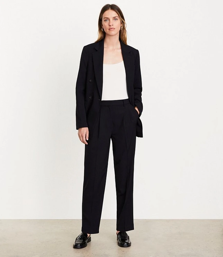 LOFT Versa Seasonless Stretch Double Pleat Taper Pant