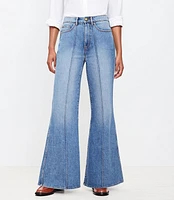 Petite High Rise Super Flare Jeans Vintage Indigo Wash