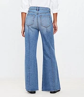 Petite High Rise Super Flare Jeans Vintage Indigo Wash