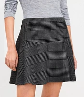 Tall Plaid Flounce Mini Skirt