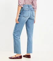 Curvy Fresh Cut High Rise Straight Jeans Light Vintage Wash