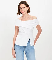 Asymmetrical Off The Shoulder Top