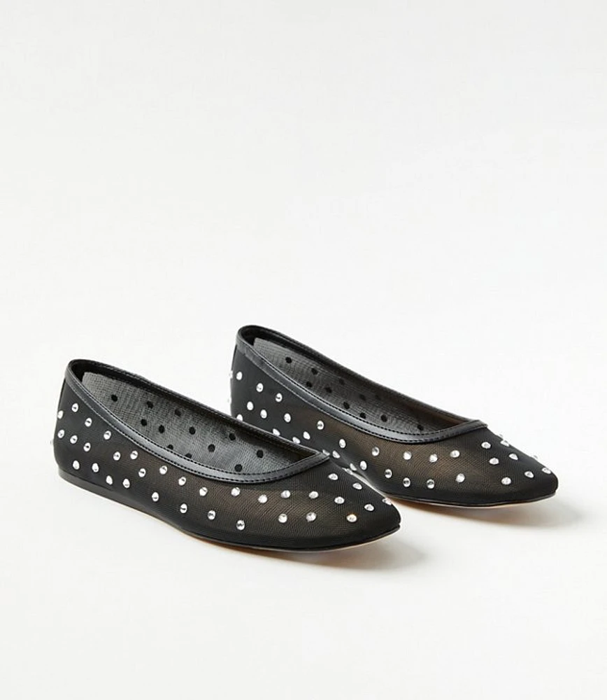 Sparkle Mesh Ballet Flats