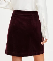 Petite Corduroy Mini Pocket Skirt