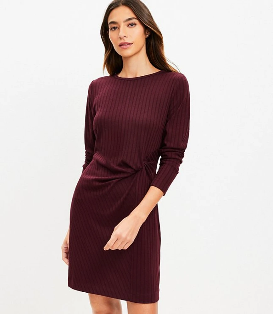 Tall Ribbed Twist Mini Dress