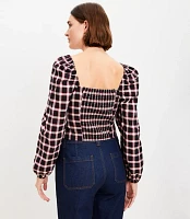 Plaid Sweetheart Blouse