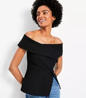 Asymmetrical Off The Shoulder Top