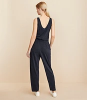 Lou & Grey Sandwashed Tapered Jumpsuit