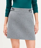 Petite Button Tab Mini Pocket Skirt