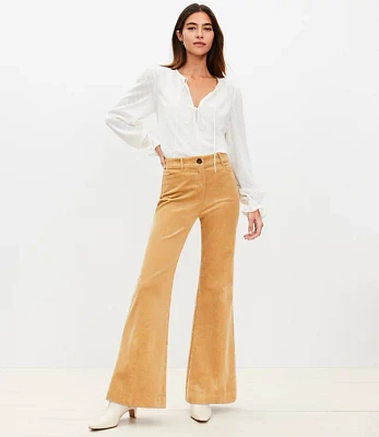 Petite Flare Trousers Corduroy