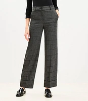 Straight Cropped Cuff Pant Houndstooth