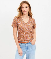 Floral Everyday V-Neck Tee