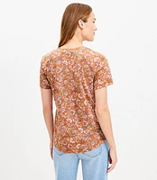 Floral Everyday V-Neck Tee