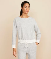 Lou & Grey Cozy Textured Drawstring Sweatshirt