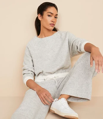 Lou & Grey Cozy Textured Drawstring Sweatshirt