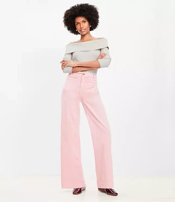 Palmer Wide Leg Pants Brushed Corduroy