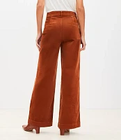 Petite Palmer Wide Leg Pants Brushed Corduroy