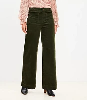 Petite Palmer Wide Leg Pants Brushed Corduroy