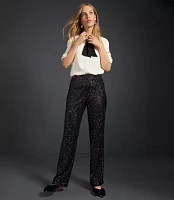 Sequin Straight Pants