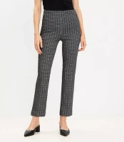 Petite Ponte Straight Pants Plaid