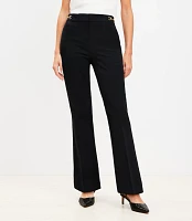 Petite Curvy Horsebit Sutton Flare Pants Bi-Stretch