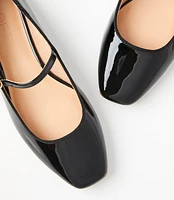 Patent Buckle Strap Ballet Flats