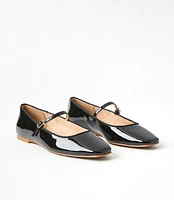 Patent Buckle Strap Ballet Flats