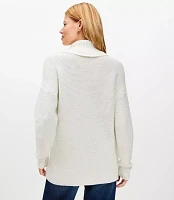 Linked Turtleneck Tunic Sweater