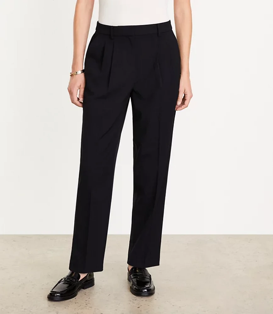 Petite Curvy LOFT Versa Seasonless Stretch Double Pleat Taper Pant