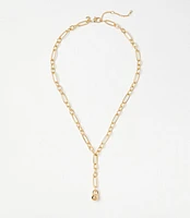 Chain Link Ball Y Necklace