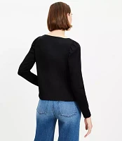 Puff Sleeve Boatneck Top