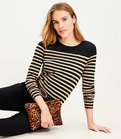 Petite Striped Long Sleeve Everyday Tee