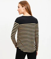 Petite Striped Long Sleeve Everyday Tee