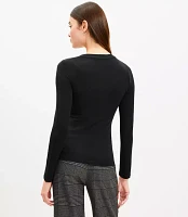 Petite Jersey Long Sleeve Crew Neck Tee