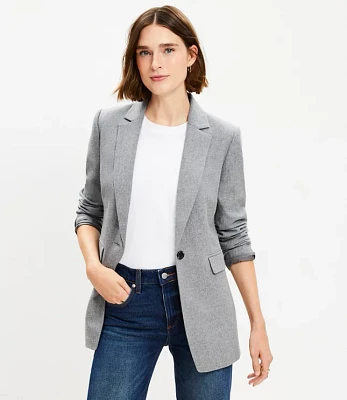 Tall Wool Blend Long Modern Blazer