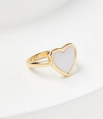 Mother Of Pearl Heart Ring