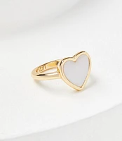 Mother Of Pearl Heart Ring