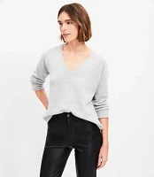 Petite Relaxed V-Neck Cashmere Sweater